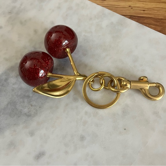2/$40 Sparkling Cherry Bag Charm | Key Fob - Picture 7 of 8